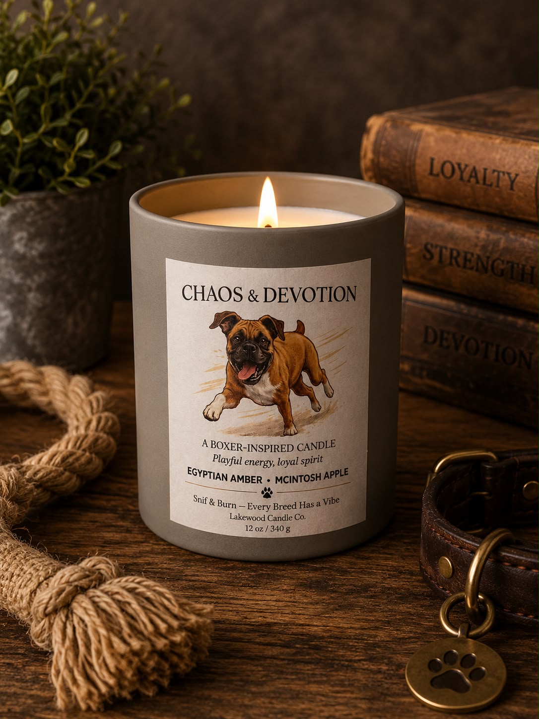 Chaos & Devotion – Boxer Inspired Candle | Coconut Soy Wax – 12oz