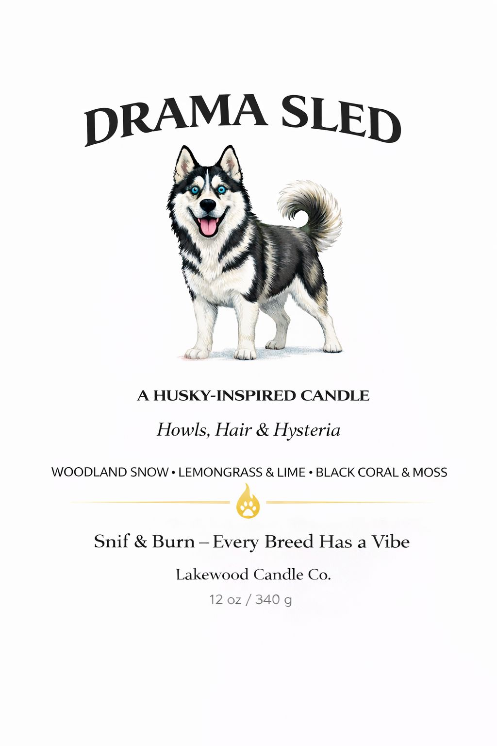 Drama Sled - Husky Inspired Candle | Coconut Sox Wax – 12oz