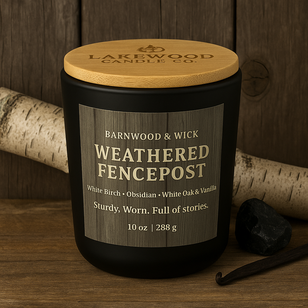 Weathered Fencepost - Sturdy, Worn & Full of Stories Candle | Coconut Soy Wax 10oz