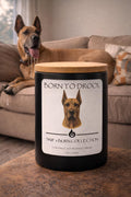 Born to Drool – Great Dane Inspired Candle with White Peach Blossom, Rose & Oud, Bergamot Element, and Smoked Oud | Coconut Sox Wax – 12oz