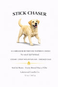 Stick Chaser – Labrador Retriever Inspired Candle | Coconut Soy Wax – 12oz
