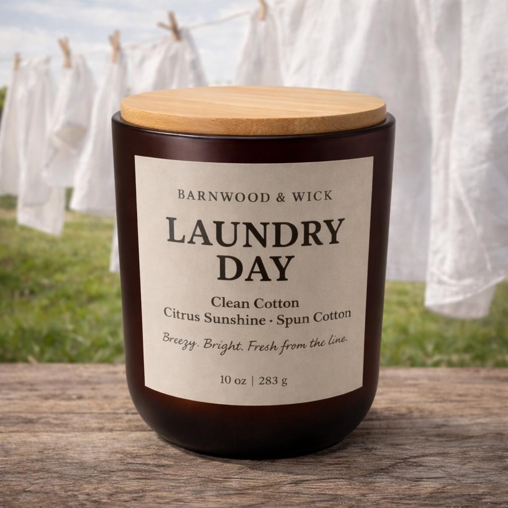 Laundry Day - Breezy, Bright, and Fresh from the line Candle | Coconut Soy Wax 10oz