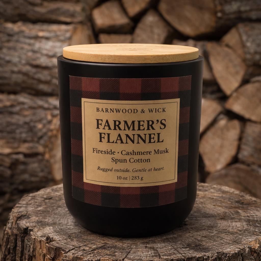 Farmer’s Flannel - Rugged Outside and Gentle at Heart Candle | Coconut Soy Wax 10oz