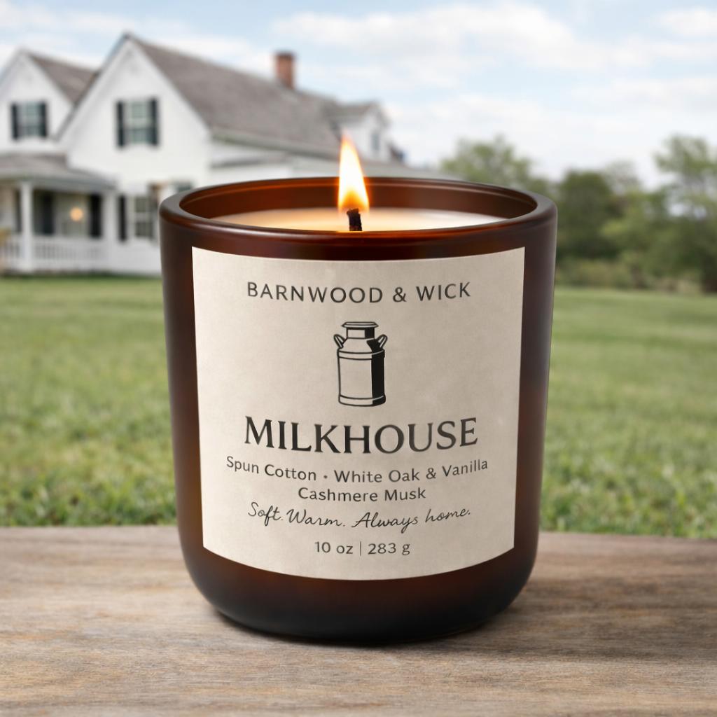 MilkHouse - Soft Warm & Always Home Candle | Coconut Soy Wax 10oz