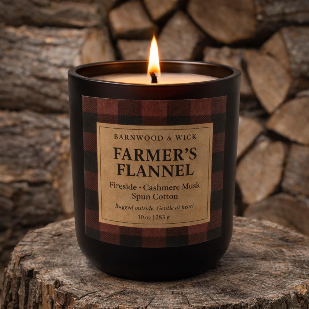 Farmer’s Flannel - Rugged Outside and Gentle at Heart Candle | Coconut Soy Wax 10oz