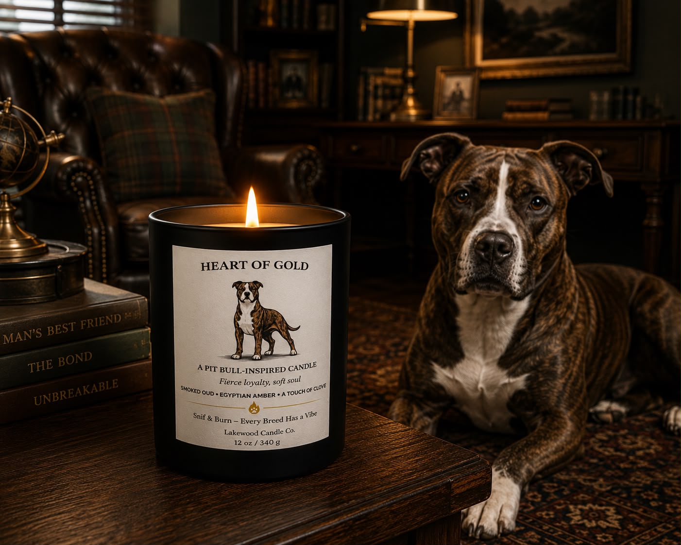 Heart of Gold - Pitbull Inspired Candle | Coconut Soy Wax – 12oz