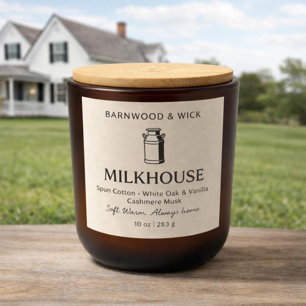 MilkHouse - Soft Warm & Always Home Candle | Coconut Soy Wax 10oz