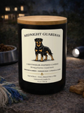 Midnight Guardian - Rottweiler Inspired Candle | Coconut Soy Wax – 12oz