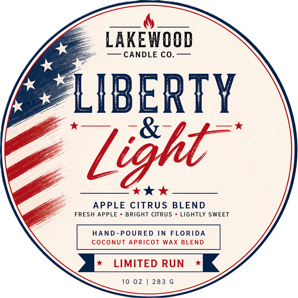 Liberty & Light 250th Limited Edition Candle ~ Coconut Soy Wax - 10oz